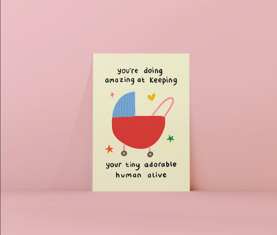 Tiny Human Greetings Card