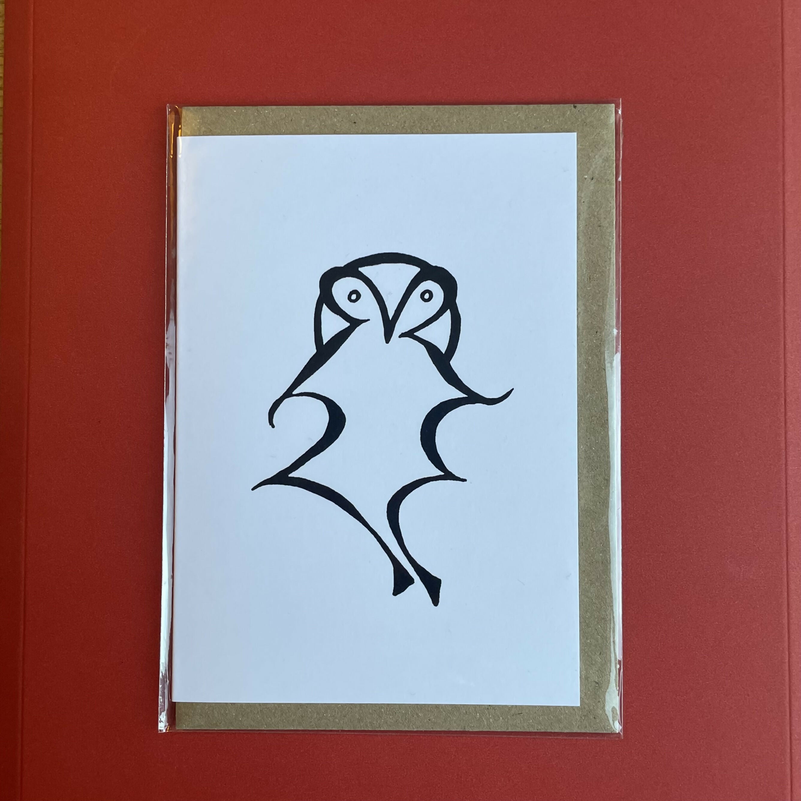 Holly Owl Card – Pen And Ink Design