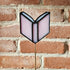Pink Book Stained Glass Plantstake