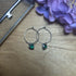 Lovely Silver Plated Green Heart Hoops