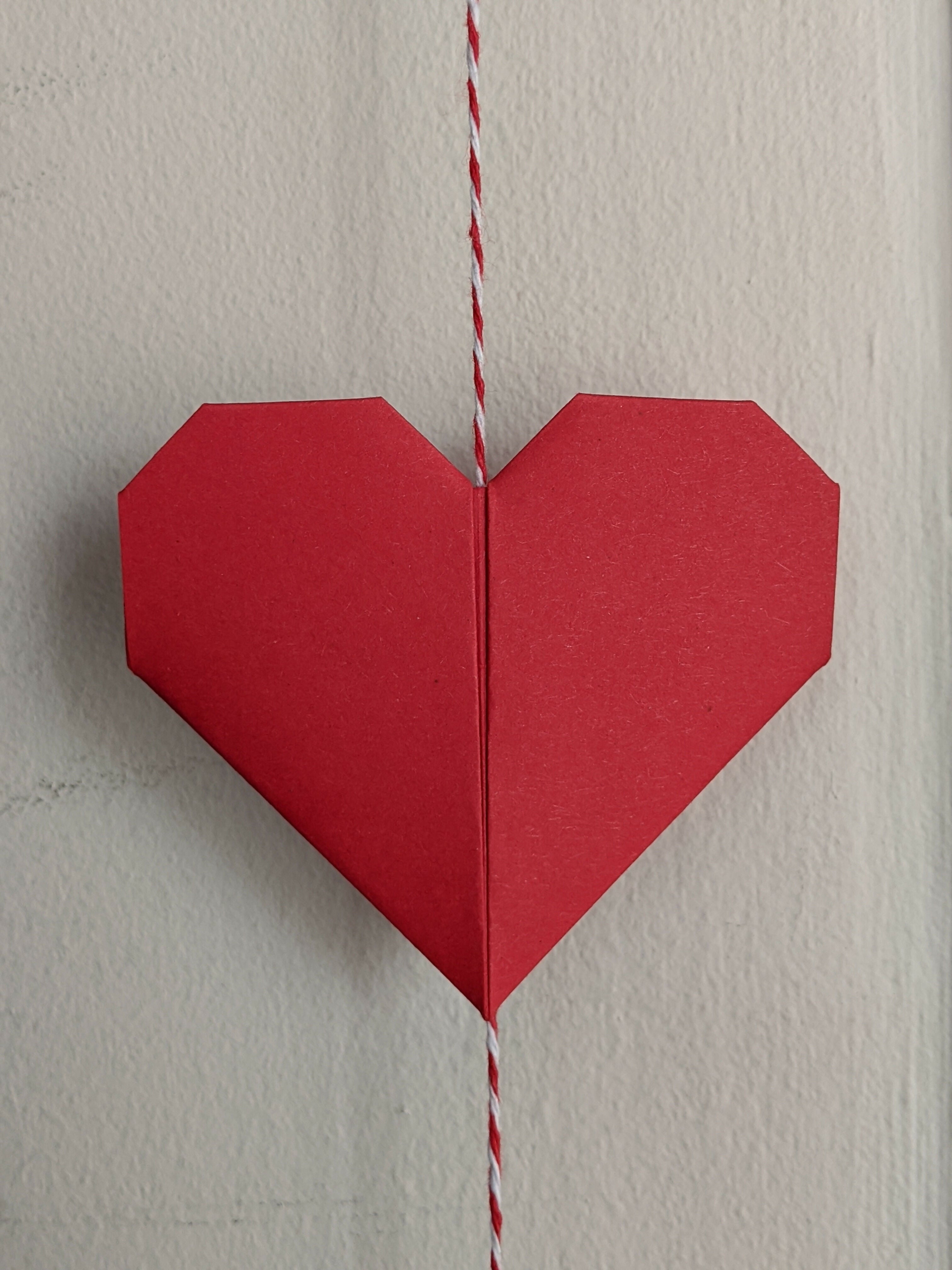 Origami Hearts Paper Garland