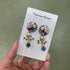 Crystal Embroidery Earrings With Charm