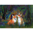 Foxes in the Forest A4 Print