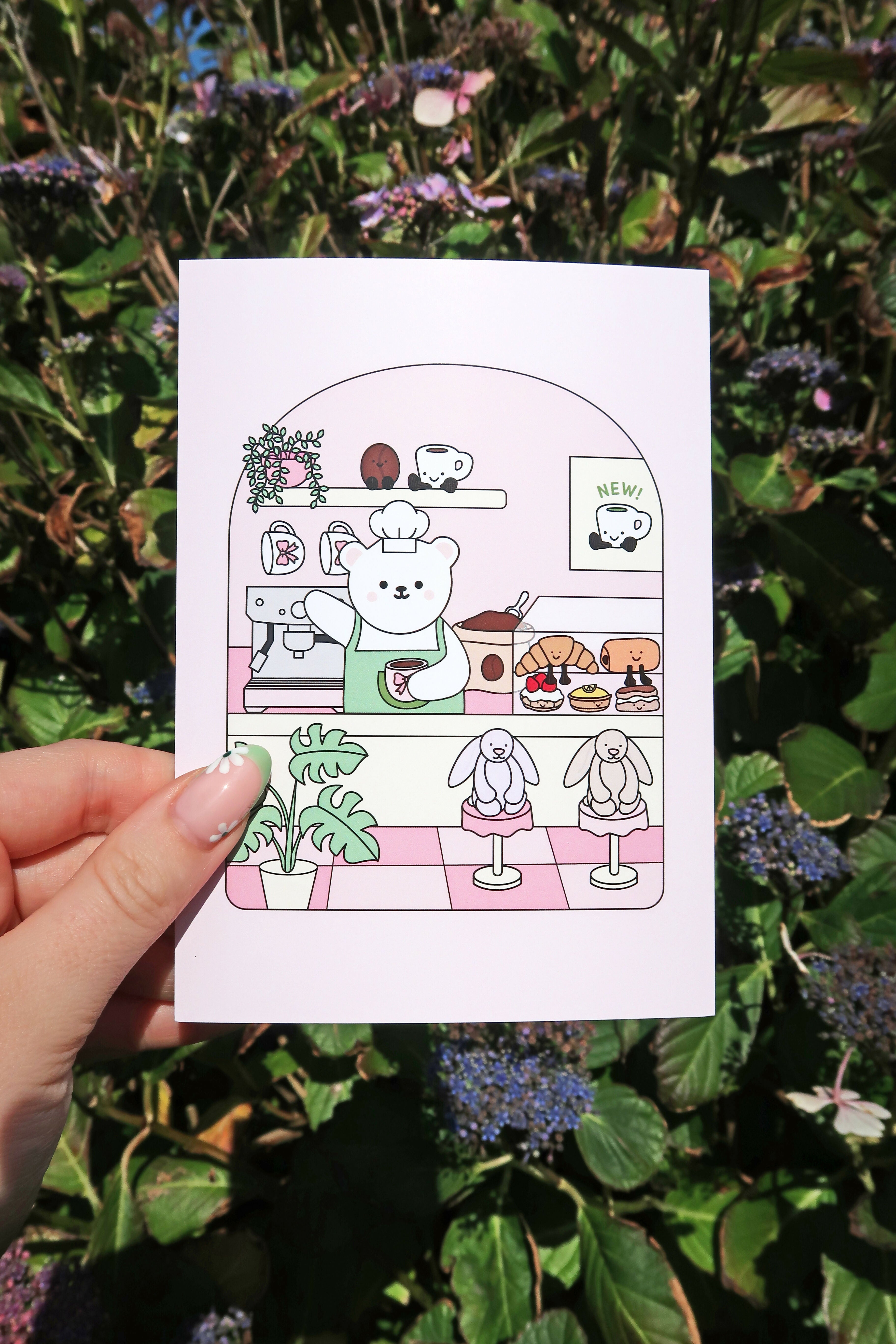 Plush Cafe A6 Art Print