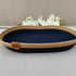 Tressé Tray Basket - Navy and Caramel
