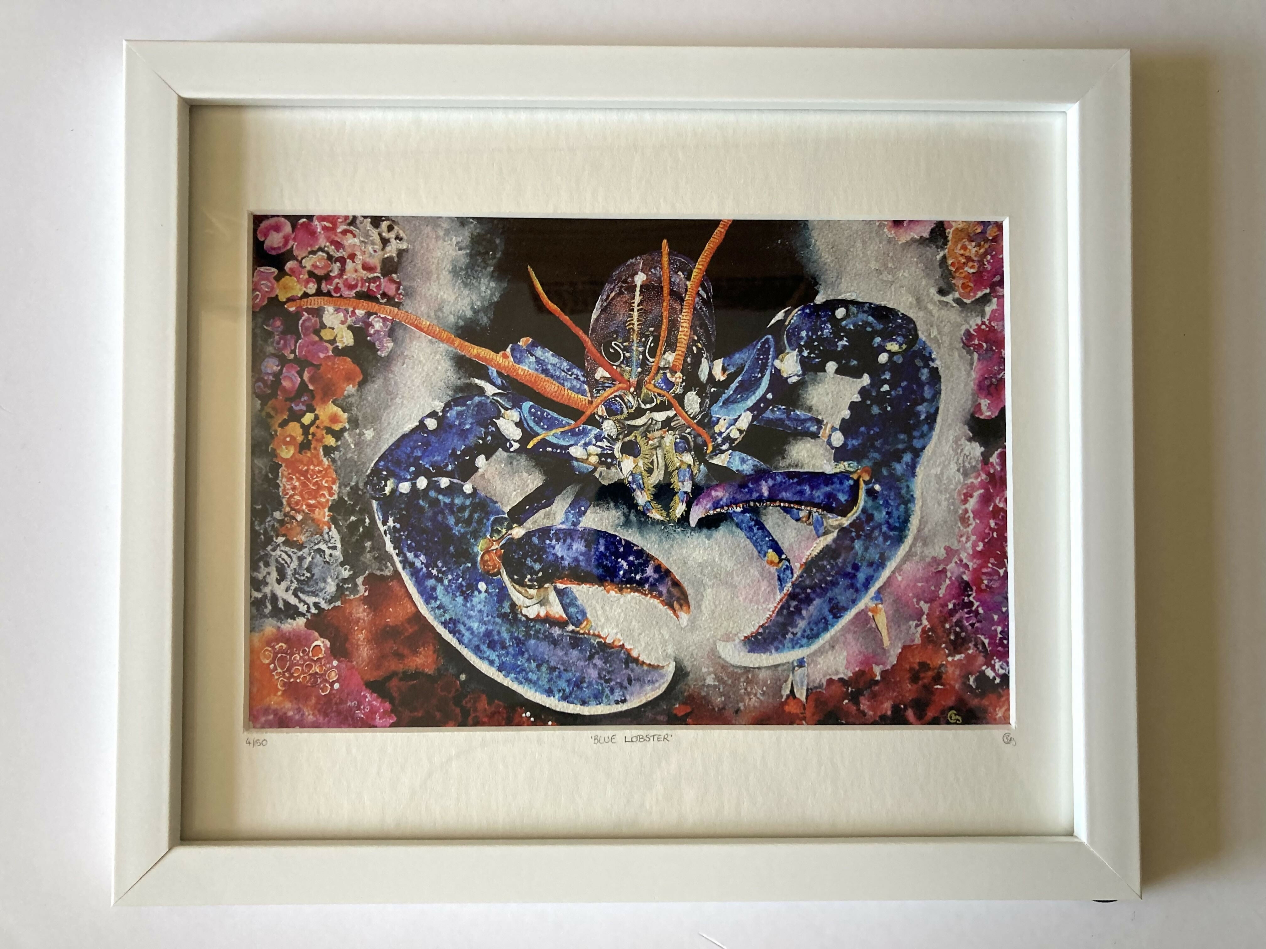Blue Lobster Print