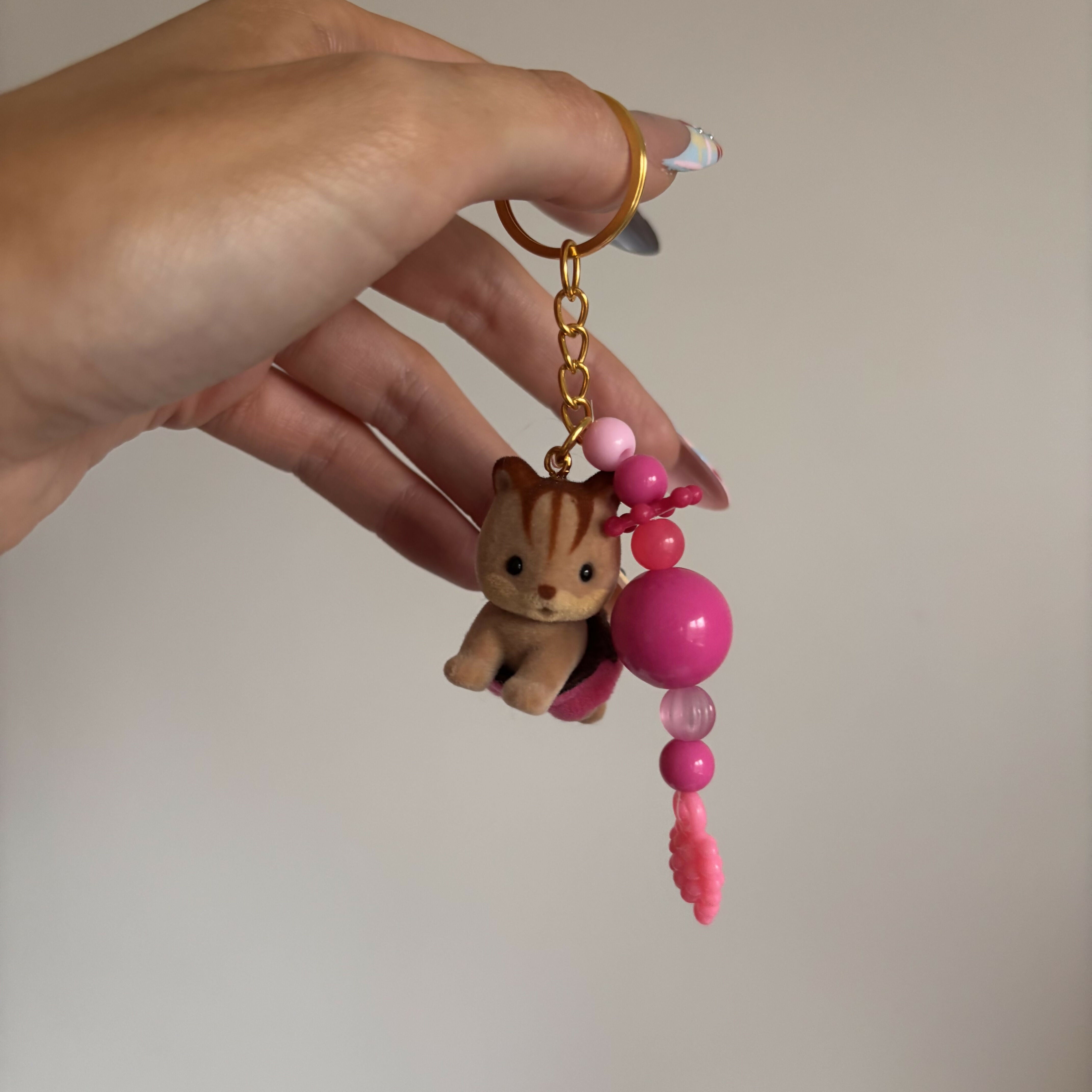 Pink Cat Keyring