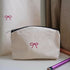Hand Embroidered Bow Pouch