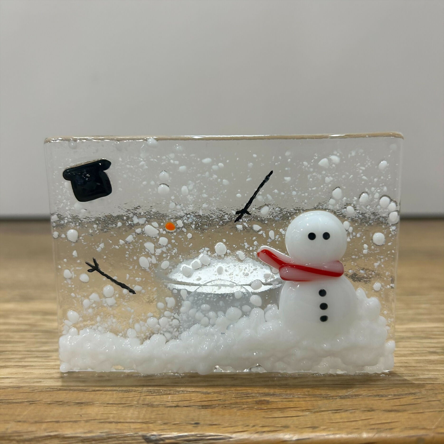Windy Snowman Tea Light