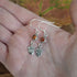 Handmade Silver Acorn Earrings With Amber