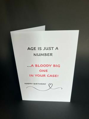 Age Is Just A Number - Cheeky Card