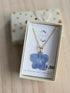 Stainless Steel Real Hydrangea Flower Necklace
