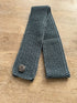 PURE MERINO WOOL , REGULAR LENGTH , UNISEX, SKINNY SCARF, SLATE-BLUE COLOUR