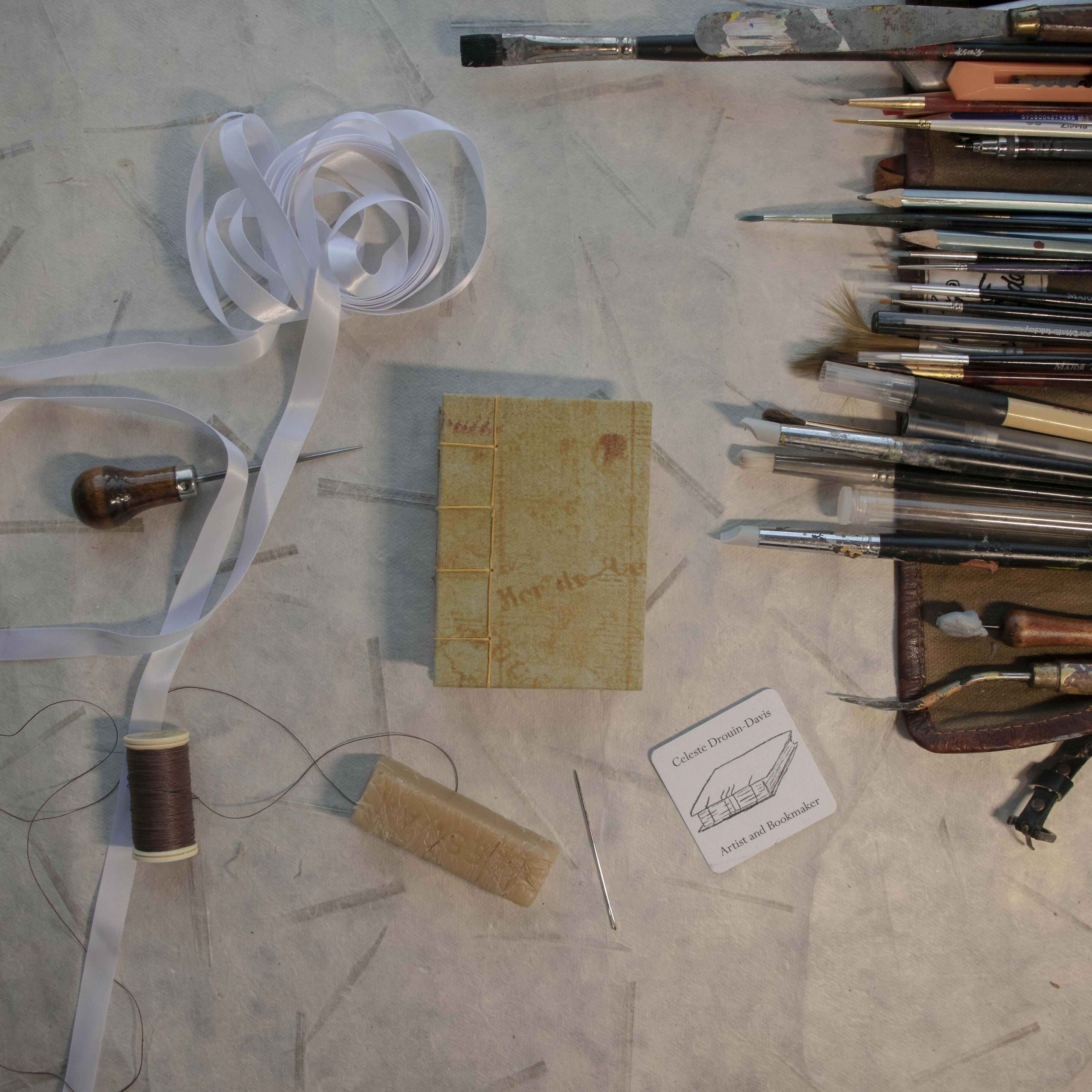 A7 Handmade Artists Sketchbook Coptic Bound
