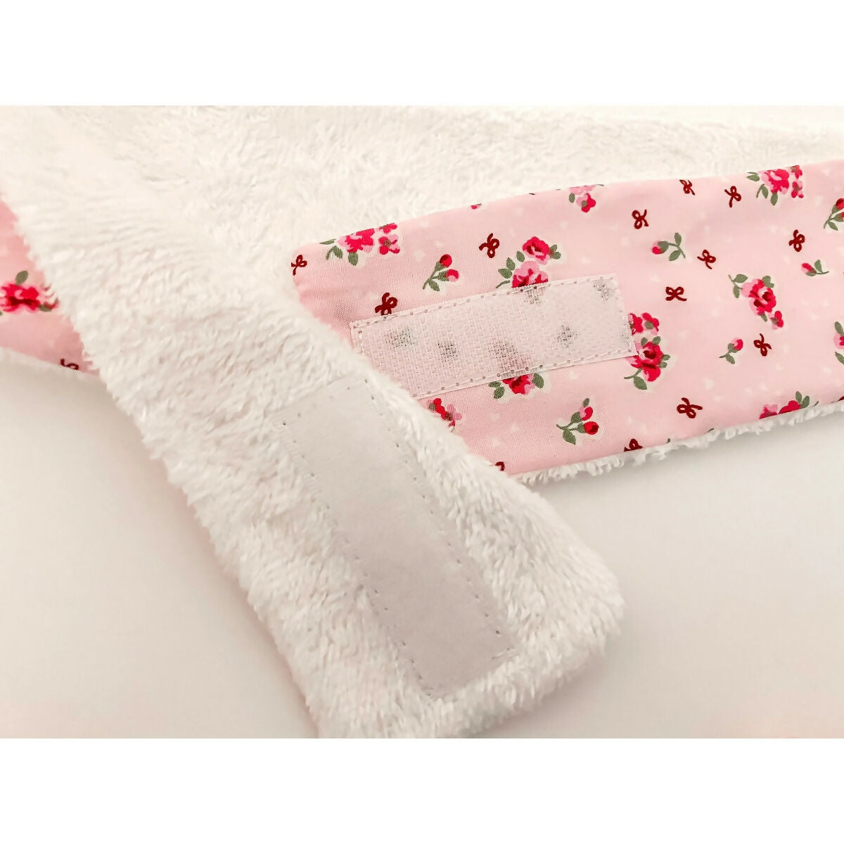 Pink Posy Floral Makeup Spa Headband with Adjustable Velcro Strap