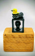 Balance - Small Black Head and Duckie Ceramic Sculpture