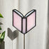 Pink Book Stained Glass Plantstake
