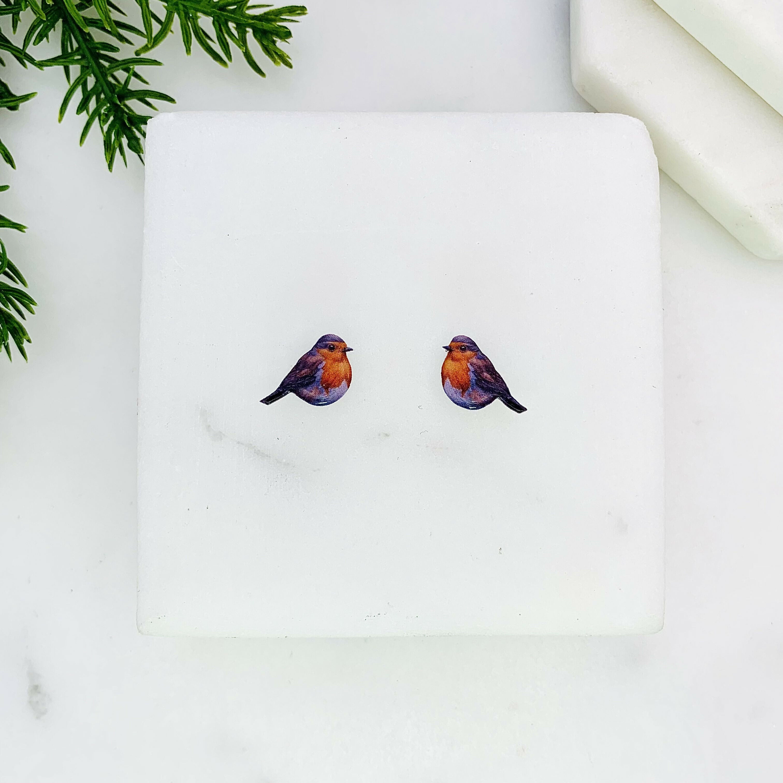 Traditional Robin Stud Earrings