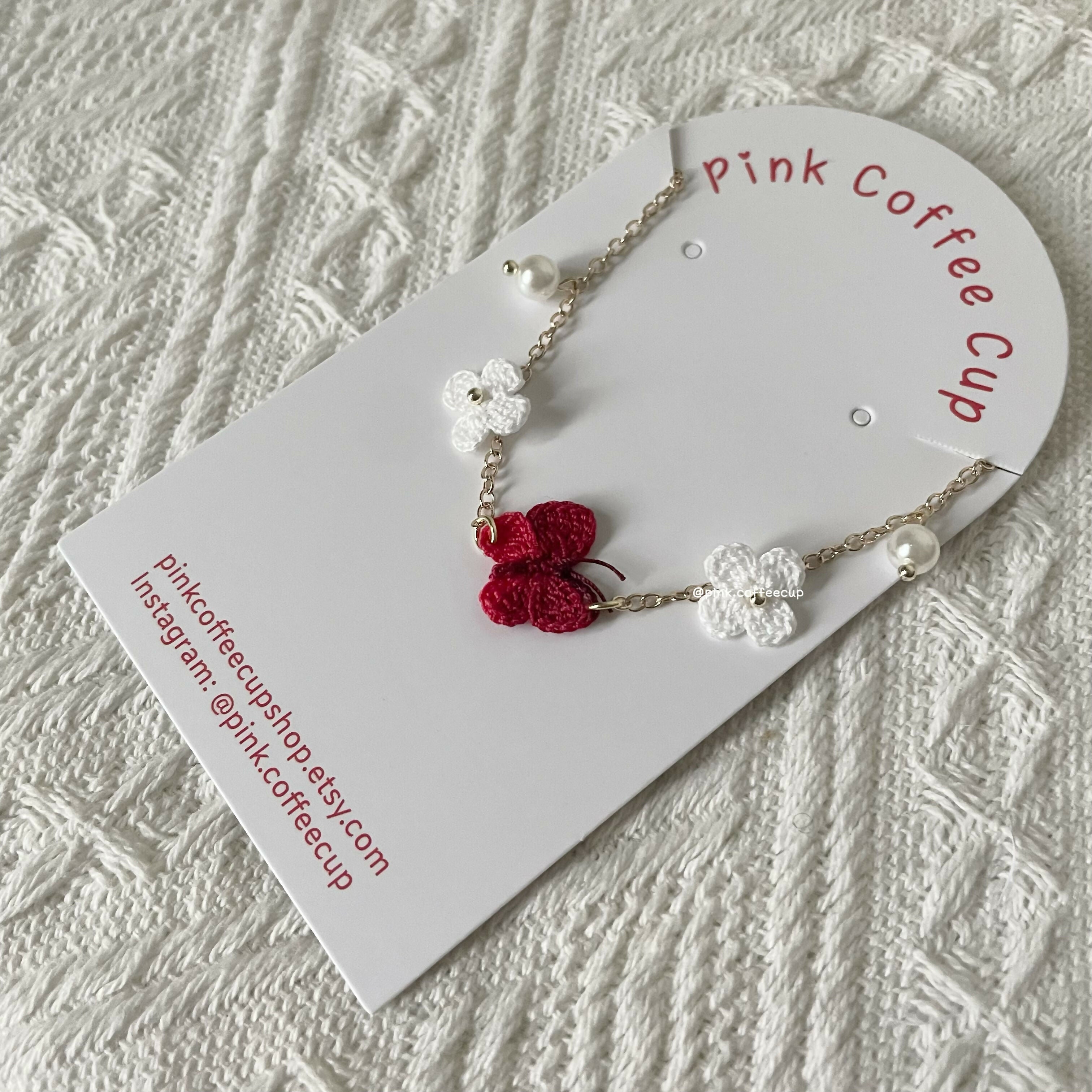 Micro Crochet Butterfly Bracelet