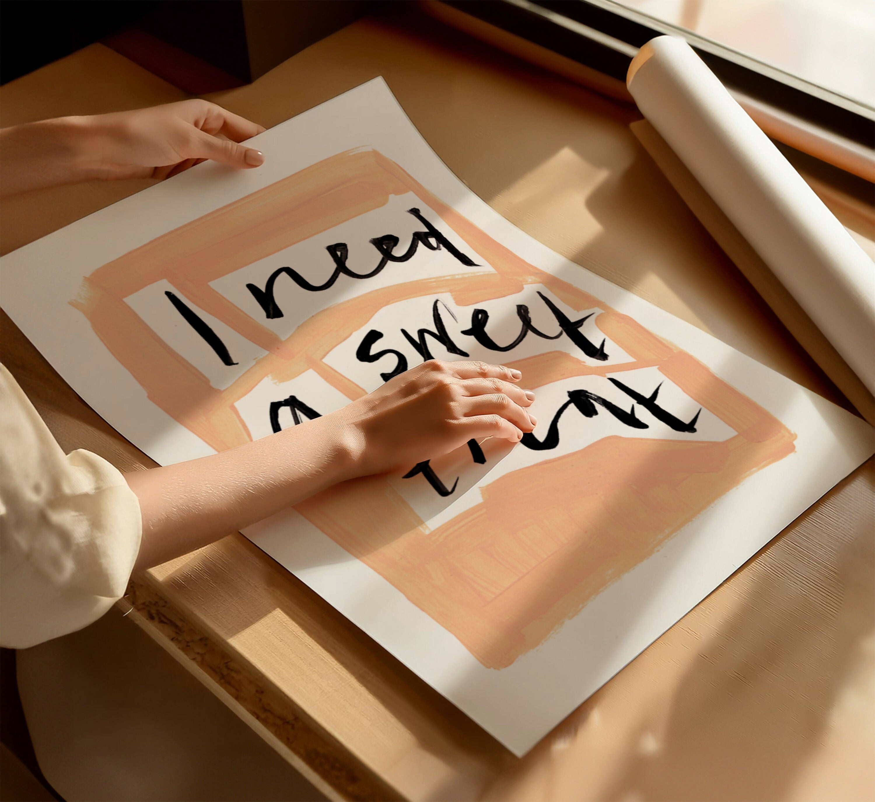 'I Need a Sweet Treat' Hand Painted Art Print
