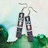 Handmade Black Glitter Nutcracker Christmas Resin Earrings