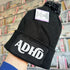 ADHD Cuffed Rectangular Patch Bobble Hat