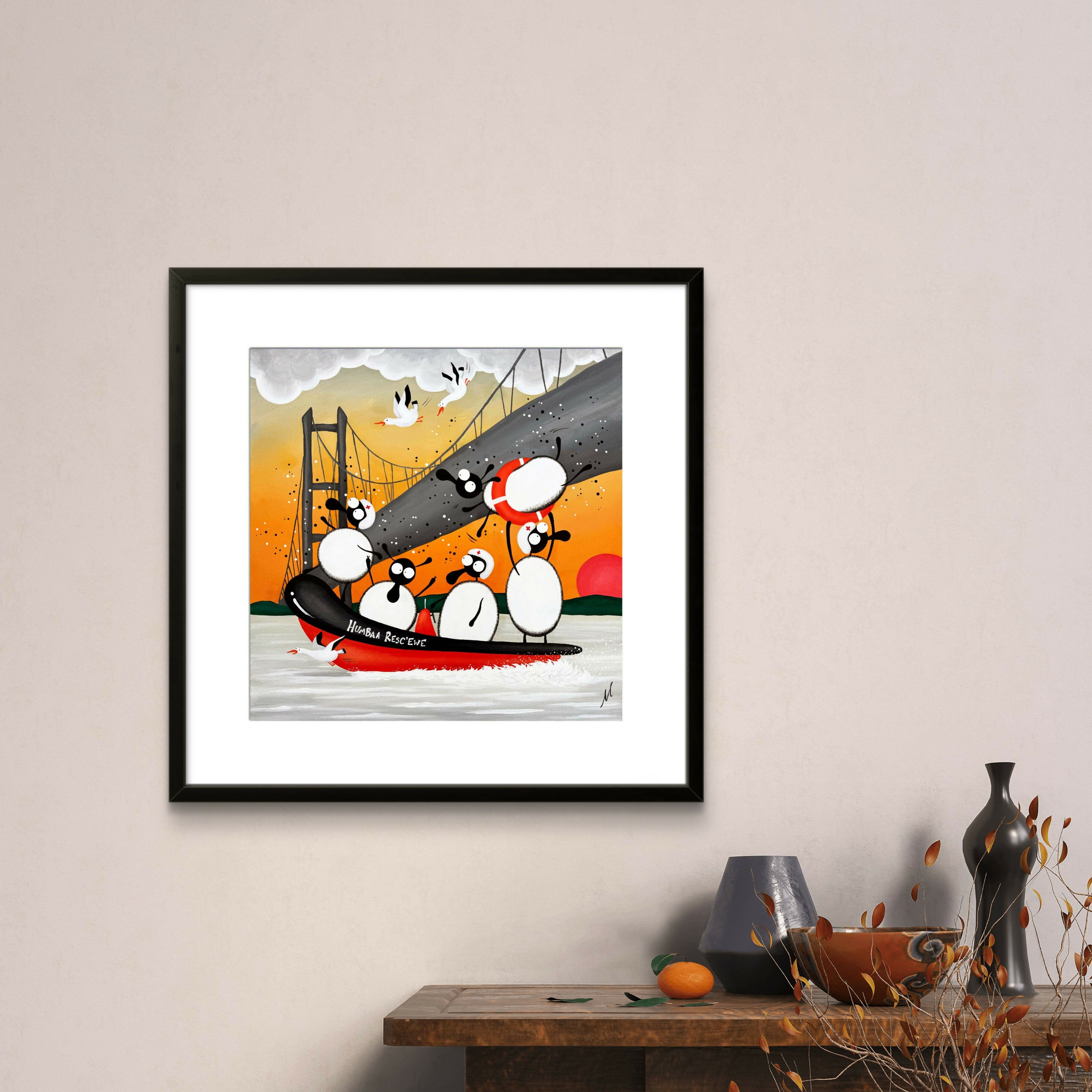 Humbaa Resc’ewe - 20” Framed Limited Edition Print