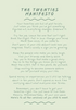 20s Mini Manifesto Art Print