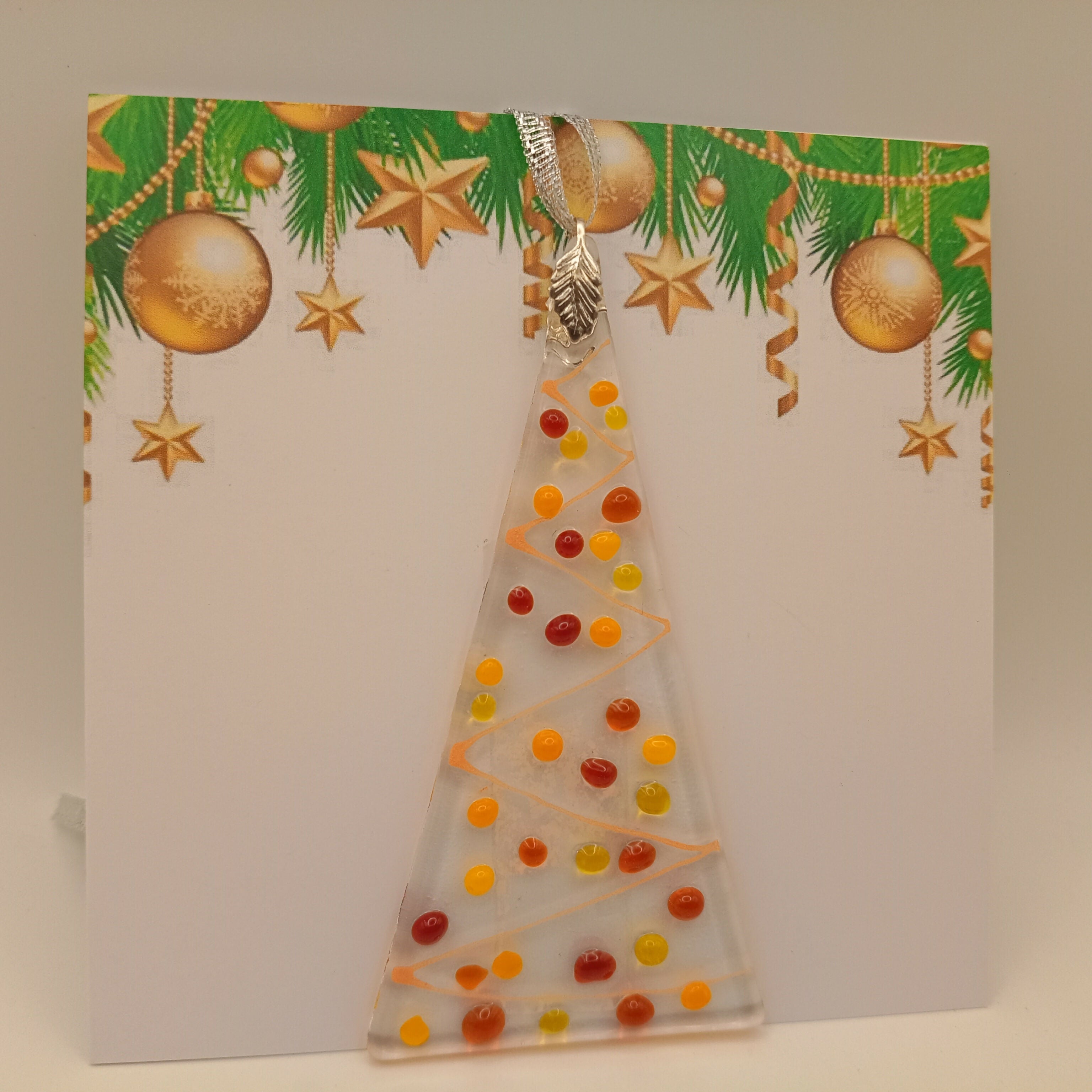 Fused Glass Christmas Card