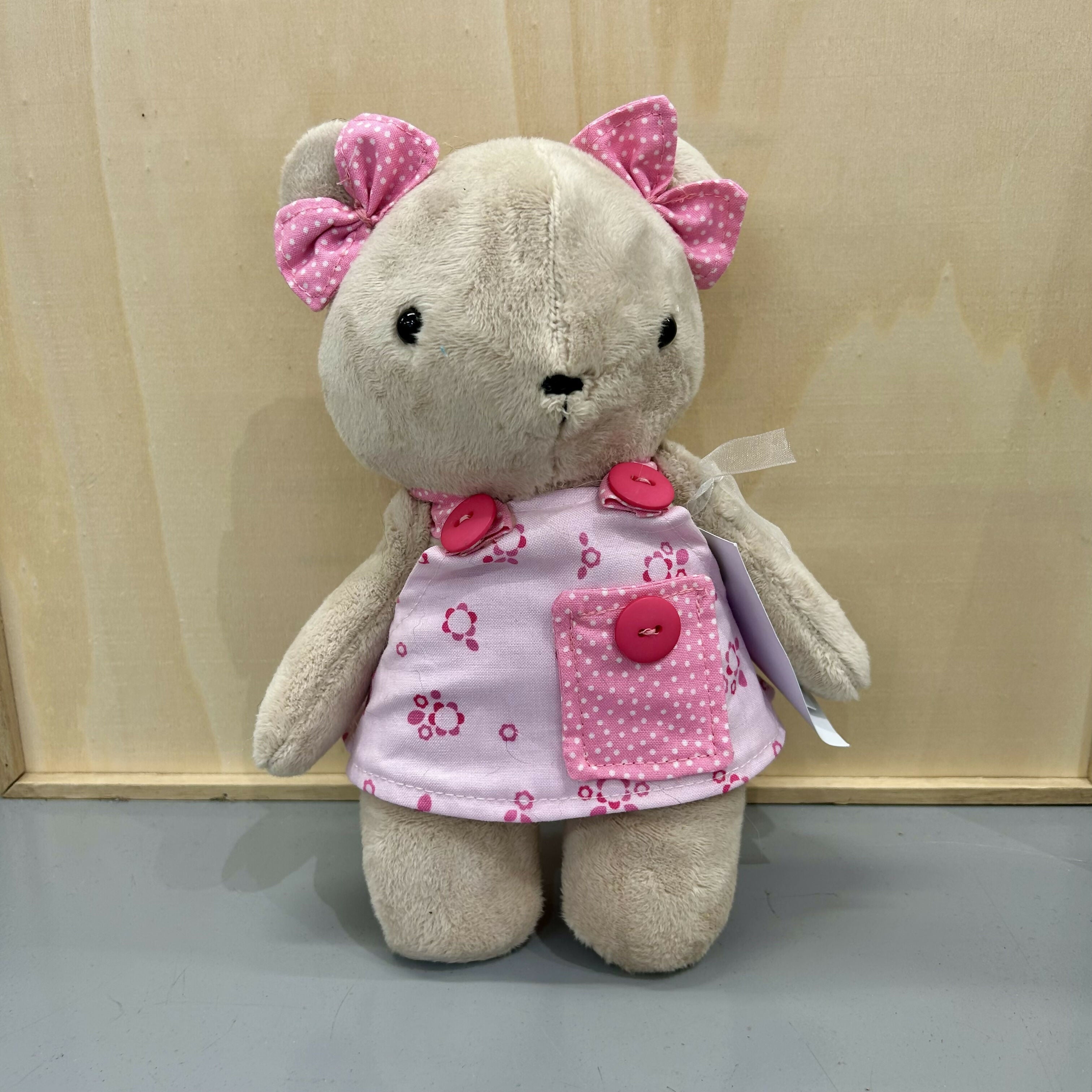 Teddy in a Pale Pink Dress Soft Toy