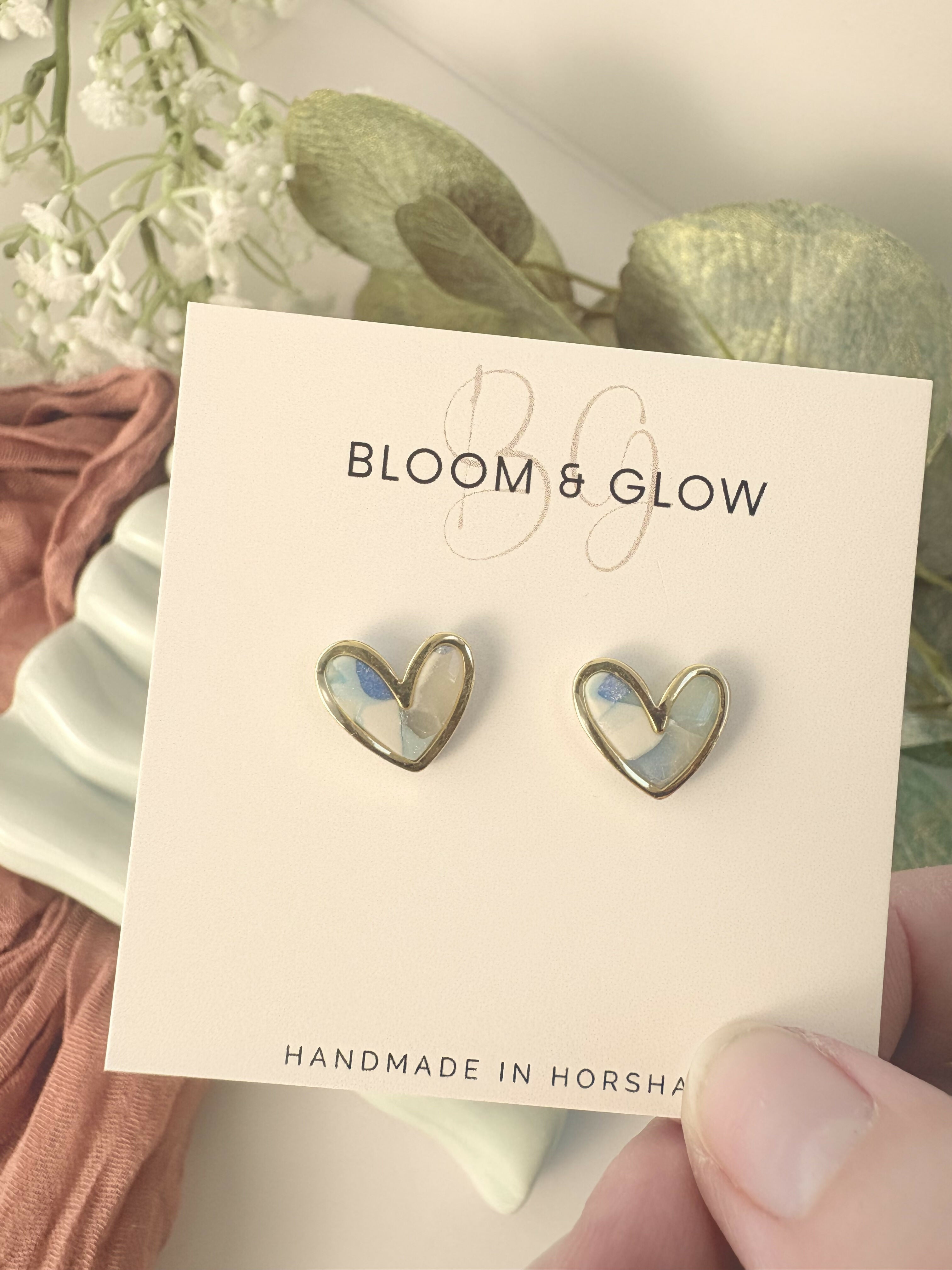 Icy blue Crystal Effect Stud Earrings