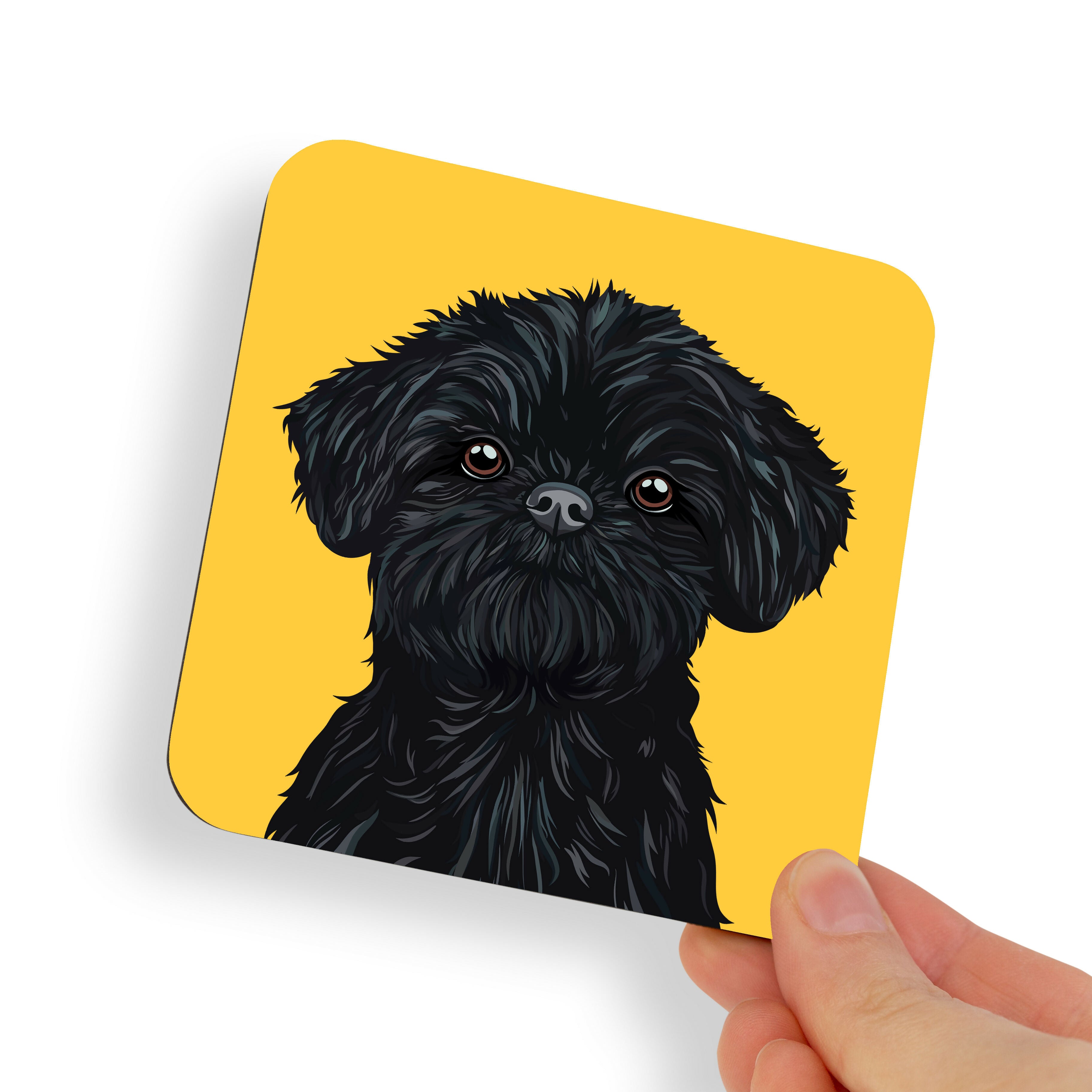 Shih Tzu Black Dog Coaster