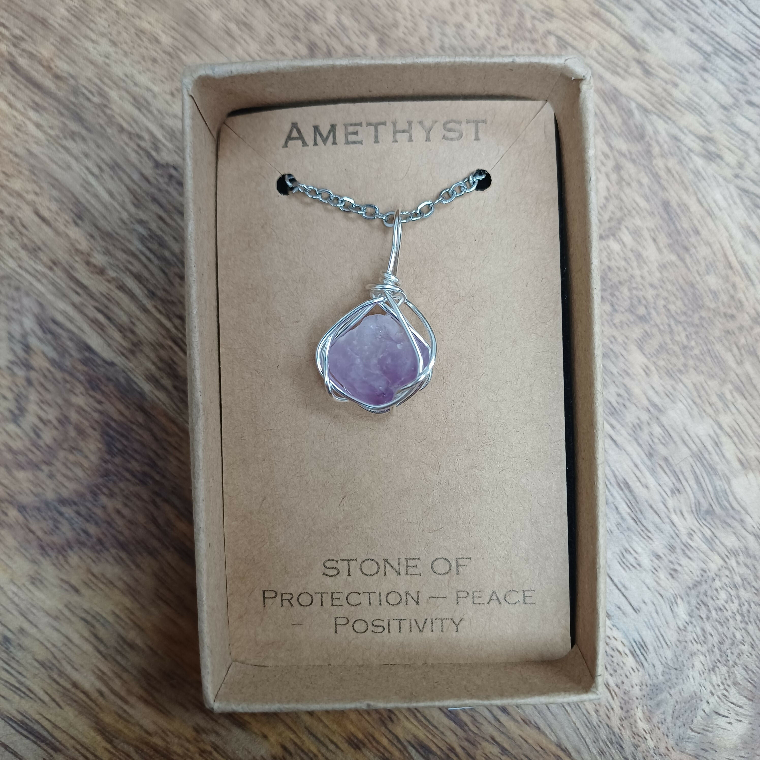 Amethyst Wire Wrapped Pendant