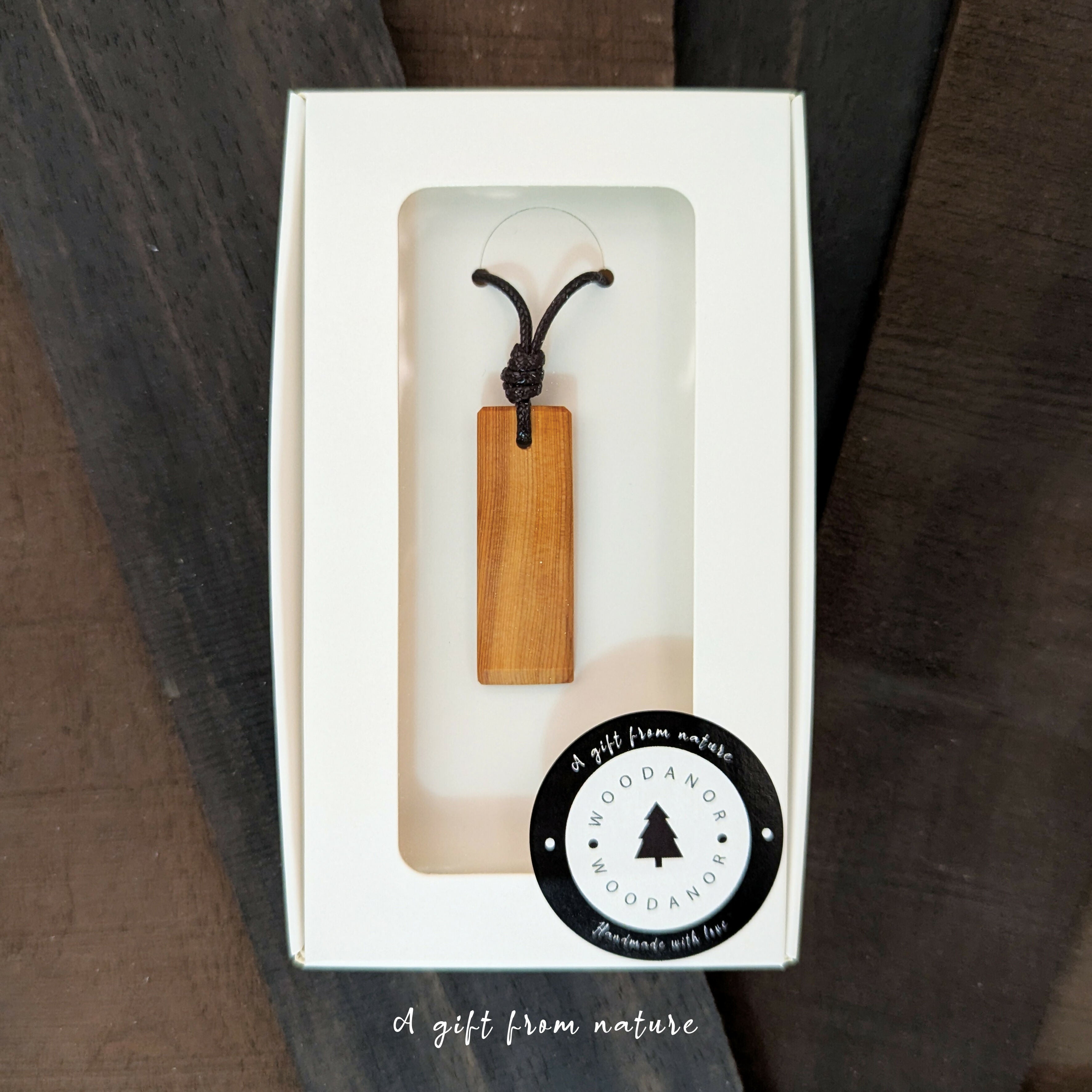 Minimalist Solid Wood Rectangle Pendant