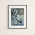 Grey Heron Illustration, A5/A3 Print