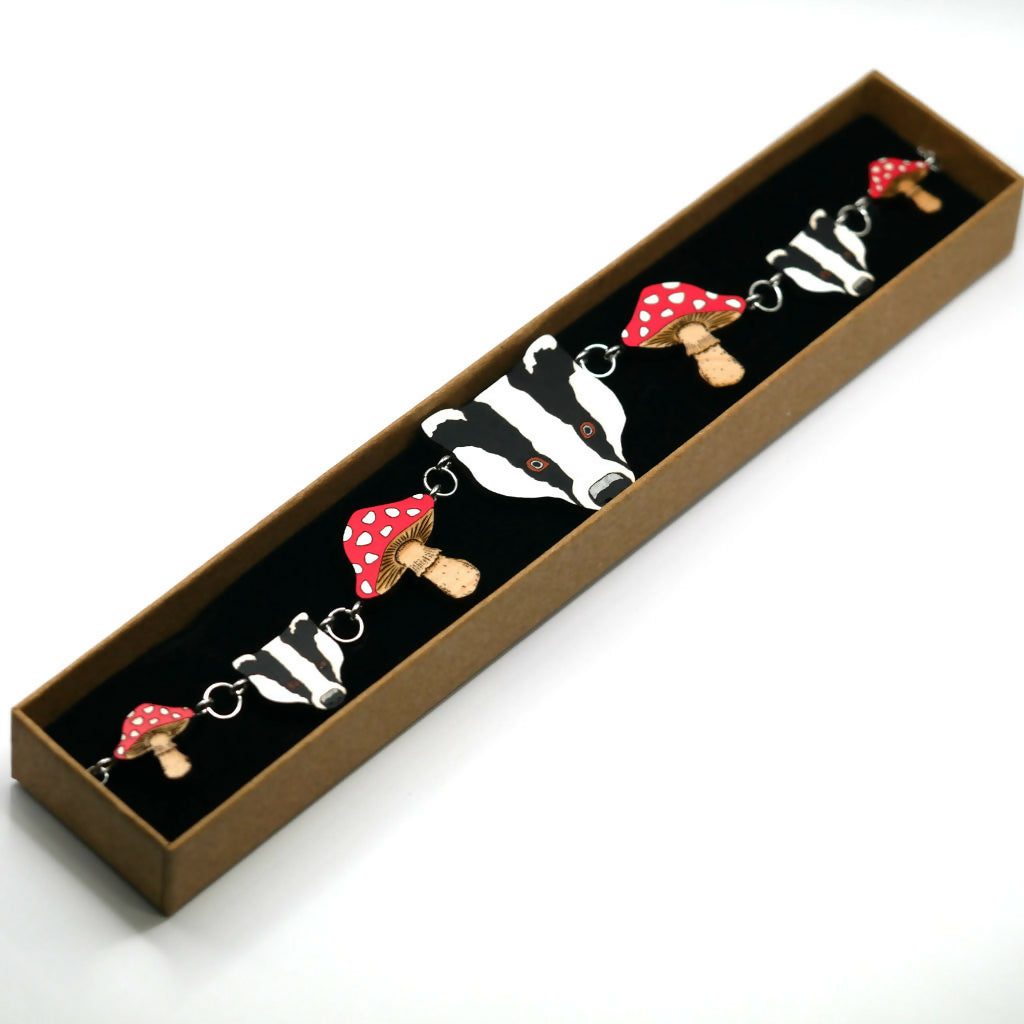 Badgers and Toadstools Necklace