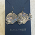 Brass Patina Coral Earrings