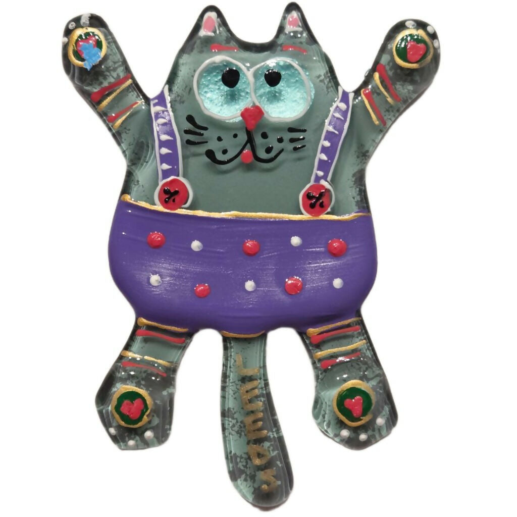 Marshmallow Glass Cat Magnet Assorted | Leeds Souvenir