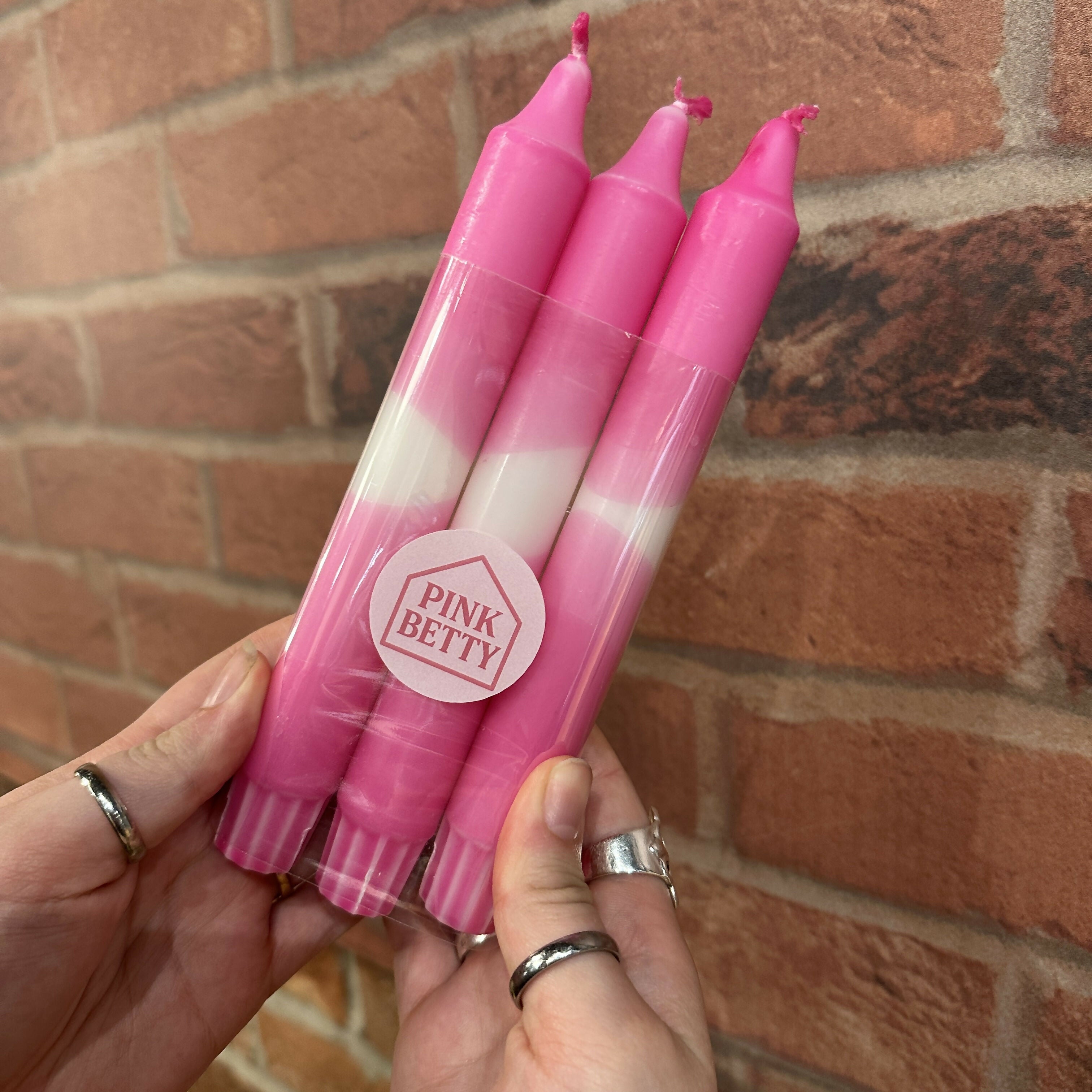 Pack of 3 Unscented Candles - Various Colours - Holders Sold Separately
