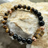 Men's Handmade Tiger's Eye And Obsidian Bracelet