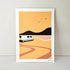 Campervan (Orange), A4 Print