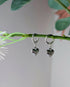 Chunky Silver 3D Heart Charm Huggie Earrings