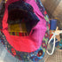 Unique Design Handcrafted Bag Purse Handbag Made From Upcycled Jeans And Bright Fabrics
