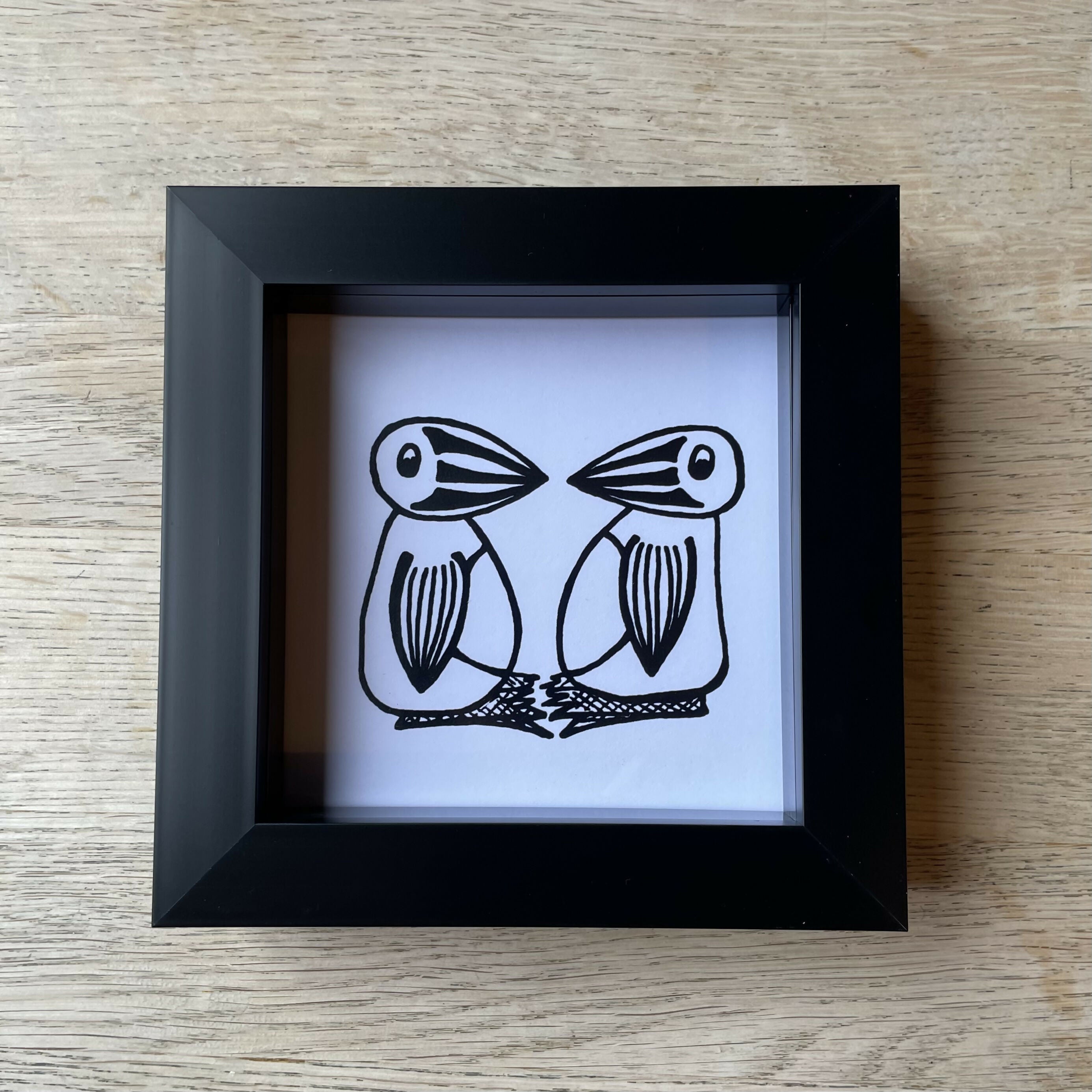 Small Two Birds Print – Pen And Ink Design