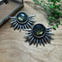 Stunning Silver Plated Sun Burst & Labradorite Earrings