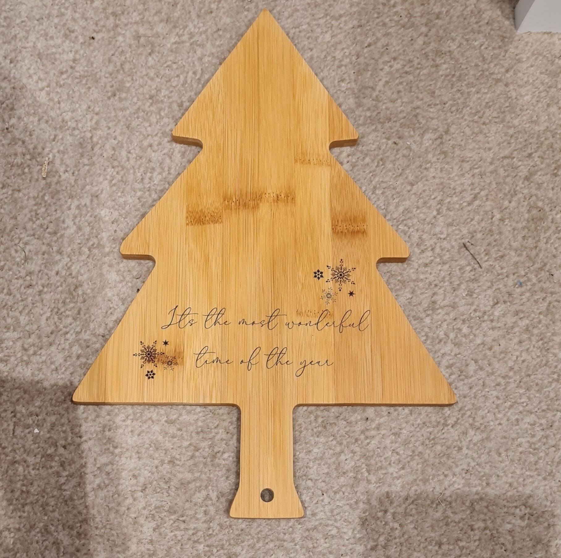 Bamboo Christmas tree chopping board