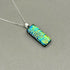 Rainbow Flower Dichroic Glass Necklace and Earrings Set - Sterling Silver, Handmade by Jade Tapson Glass.