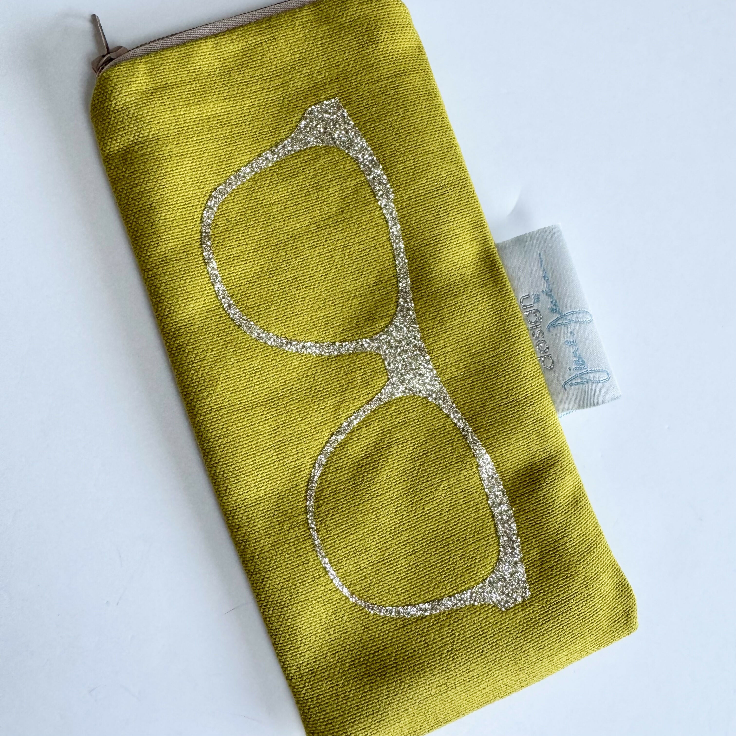 Glasses Case -Citrus with gold Glitter