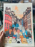 Cats on the Street Riso Print