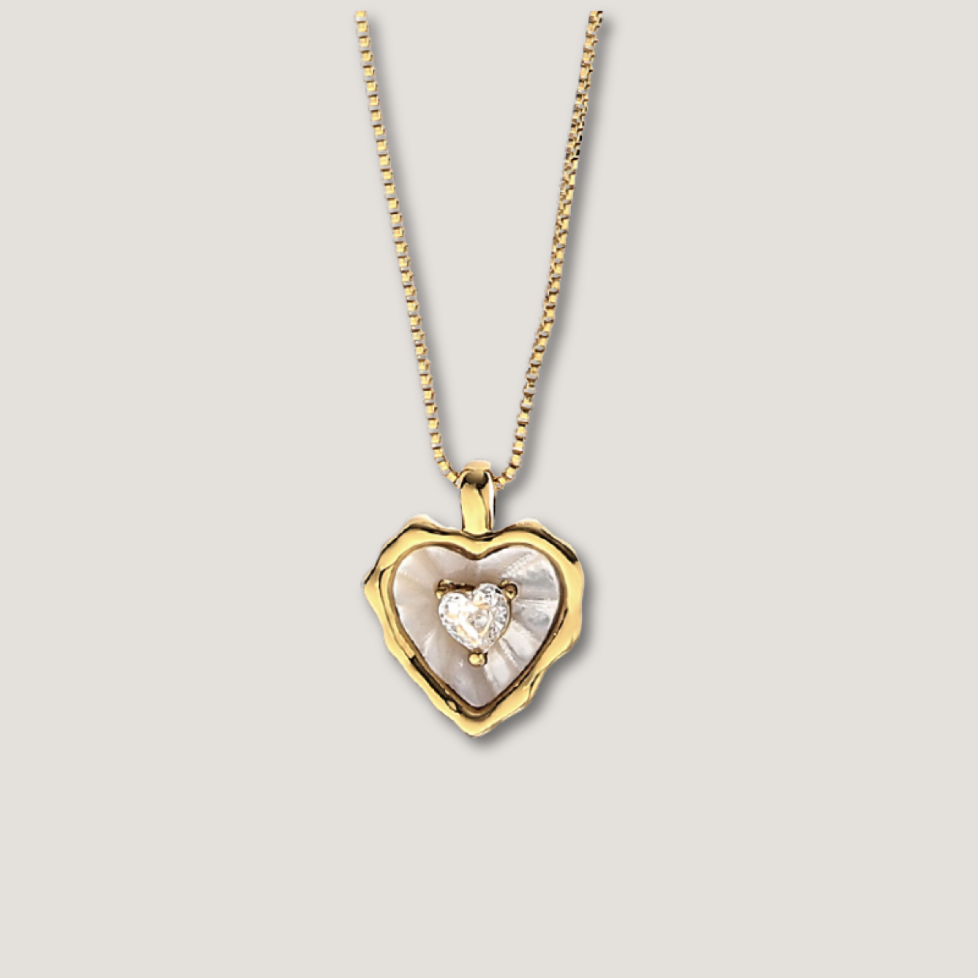 Mother of Pearl Heart Necklace